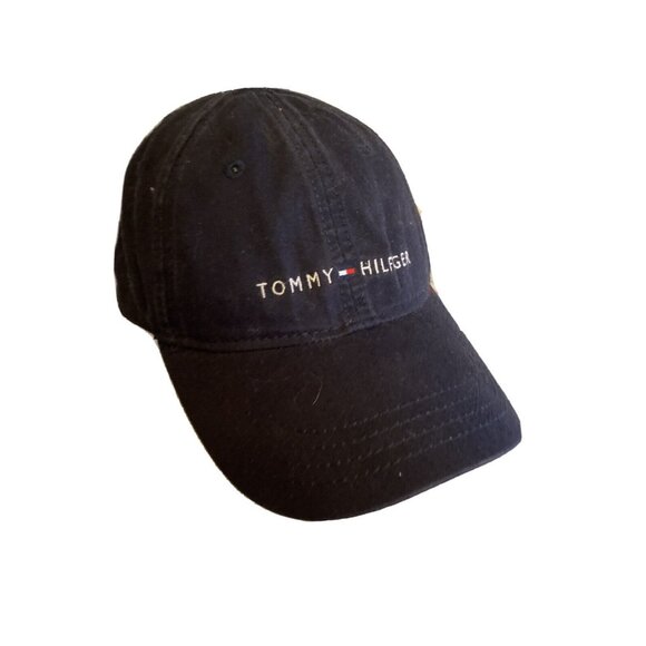 Tommy Hilfiger Classic Logo Cotton Blue Baseball Cap Hat One Size Adjustable - Picture 1 of 7